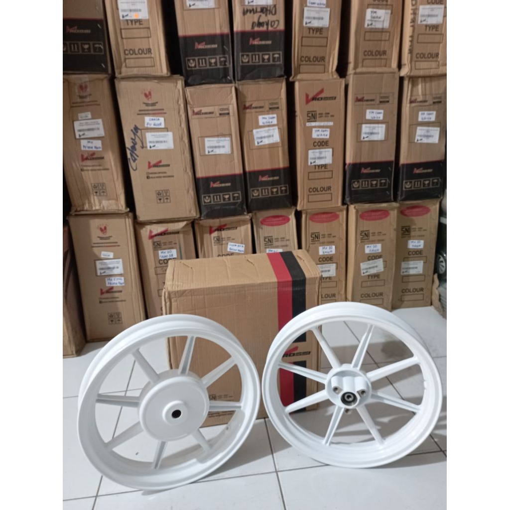 Velg Mio M3 Comet White Veleg racing palang 8 putih original v rossi