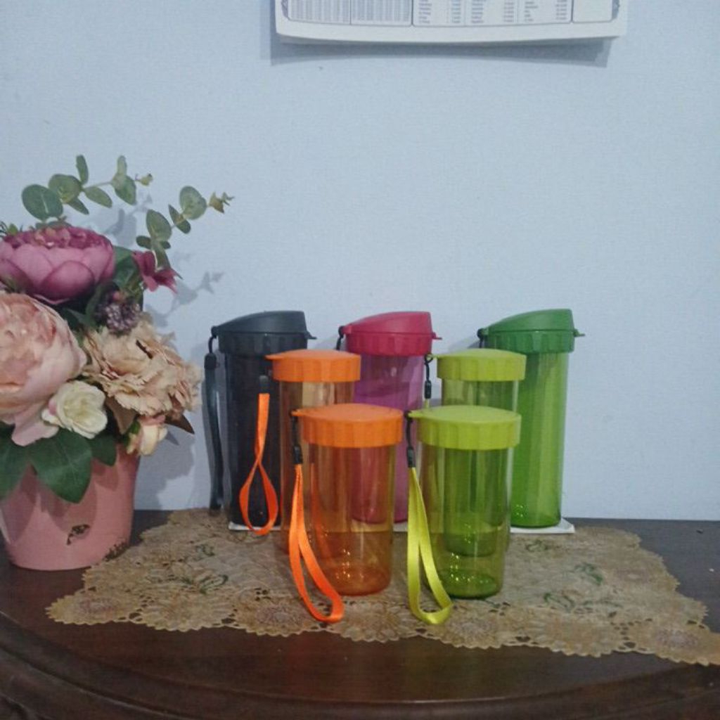 DRINKING FLASK TUPPERWARE / TUMBLER KRISTAL / BOTOL MINUM KRISTAL Free buble wrap