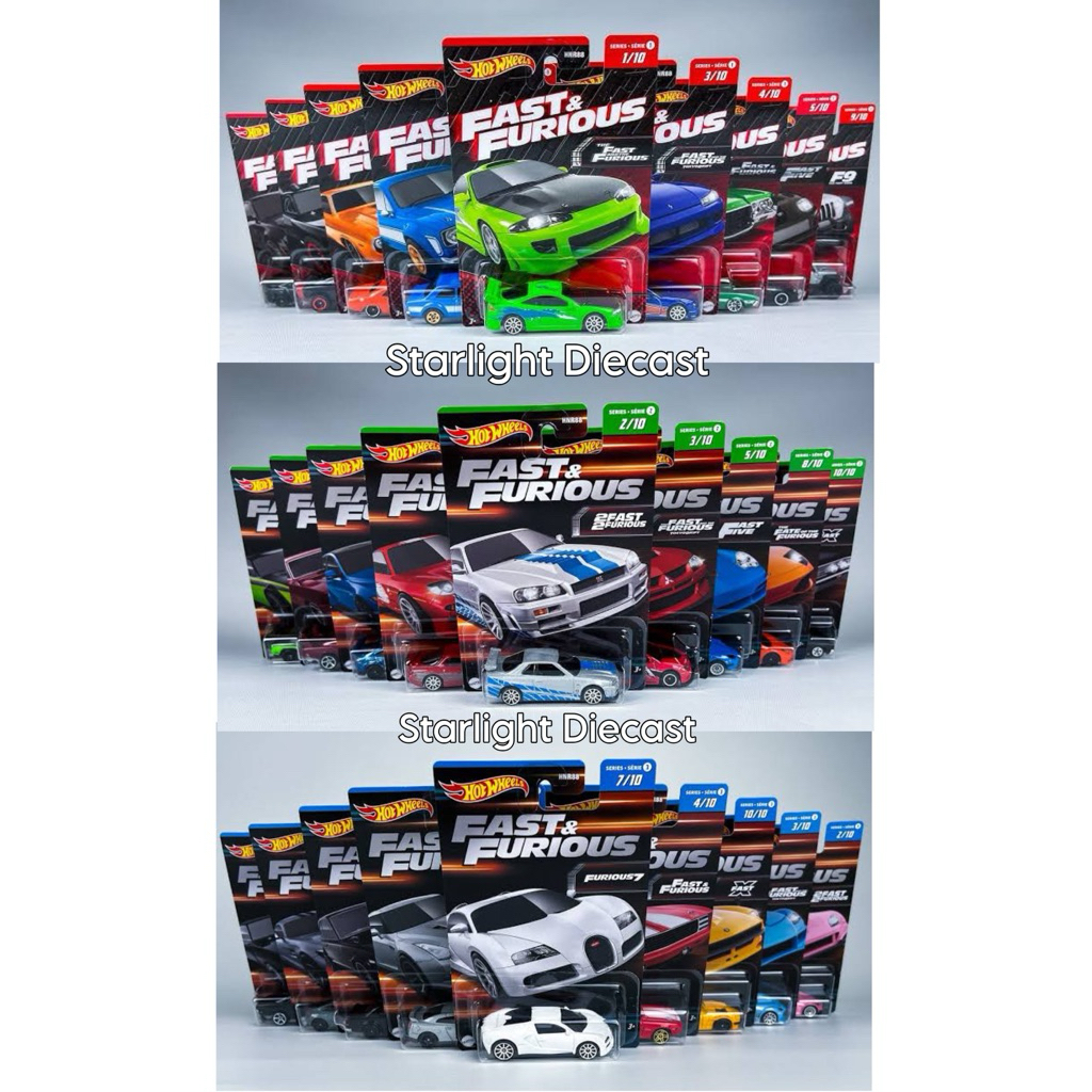 Hot Wheels Fast And Furious Wave 1 / Wave 2 / Wave 3 / Fast Of Women dan FnF lain Hotwheels Fast and