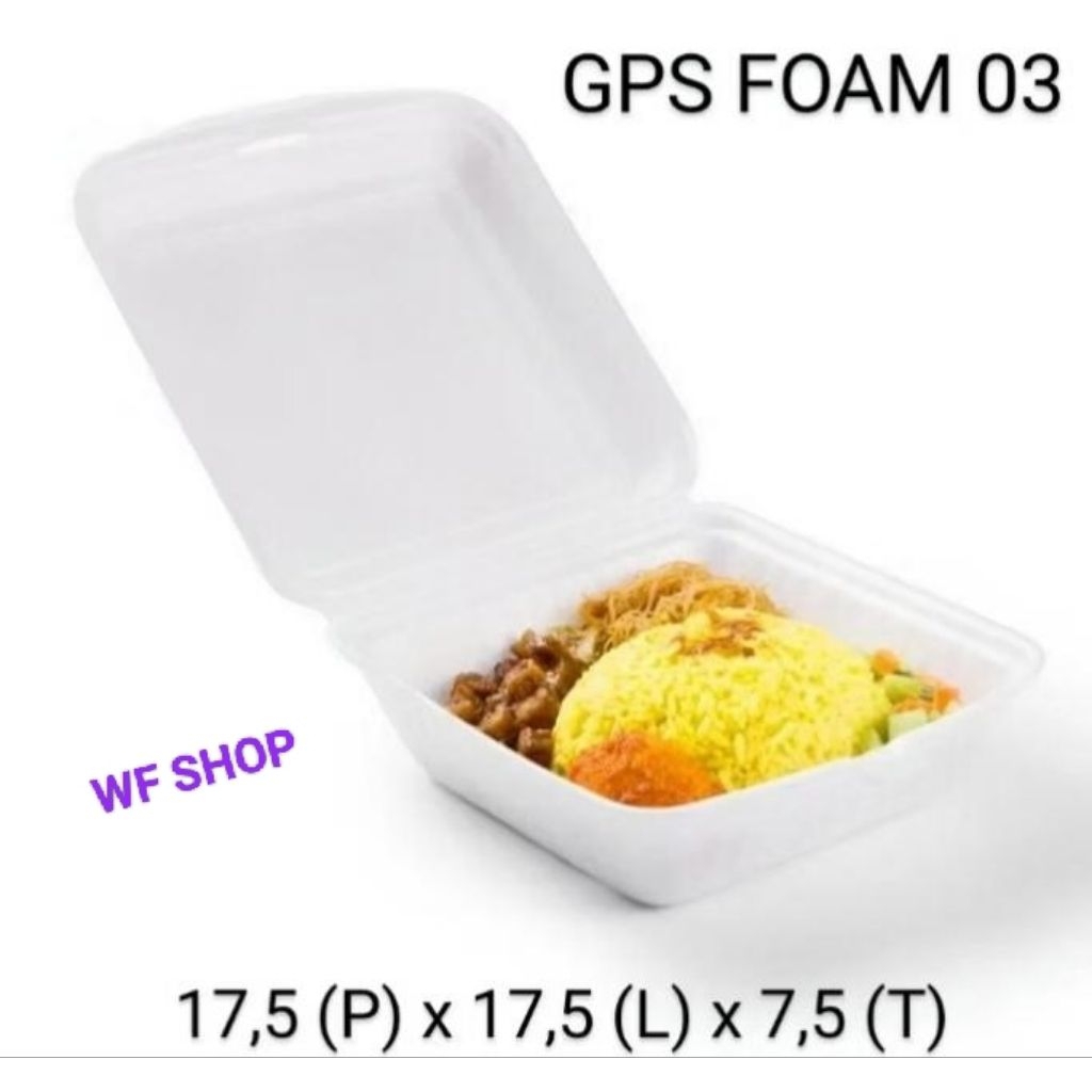 Sterofoam  Sekat polos bubur hambuger Isi 100pcs  fom box kotak gabus tempat nasi h...