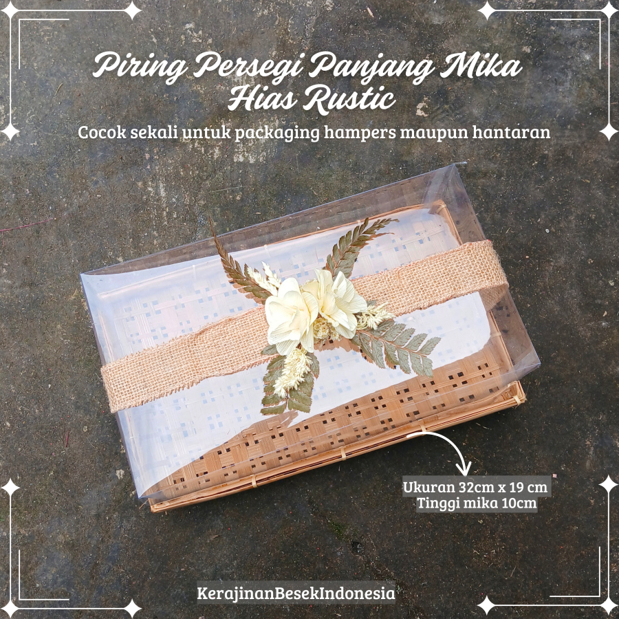 

BOX MIKA HANTARAN RUSTIC Piring sate mika kotak seserahan hampers unik murah estetik cantik