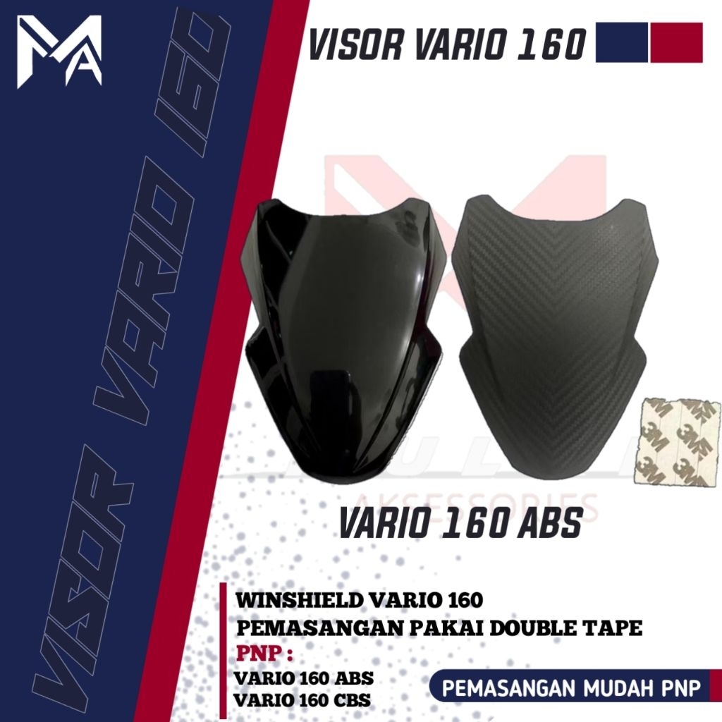 Visor Vario 160 CBS Winsil Vario 160 Abs Model Seperti Original Honda New Windshield Vario 160 Visor