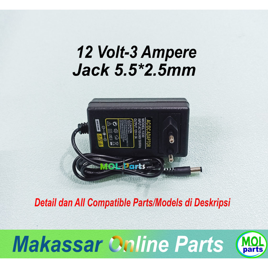 Adaptor 12V 3A Adaptor 12 Volt 3 Ampere