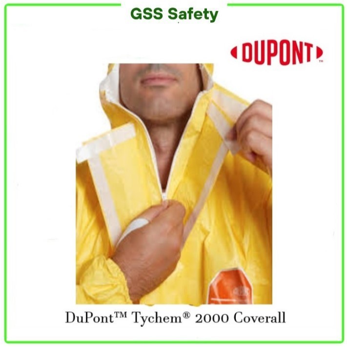 Tychem 2000 Dupont Coverall  Yellow Chemical Suit