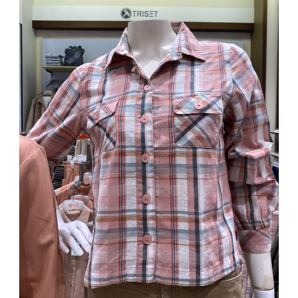 TRISET GIRL KEMEJA ATASAN WANITA MOTIF KOTAK KOTAK BAHAN KATUN RAYON BY MATAHARI (S-XL)