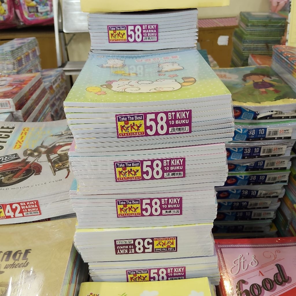 

Buku Tulis Kiky 58 Lembar - 1 Pak isi 10 buku berkualitas
