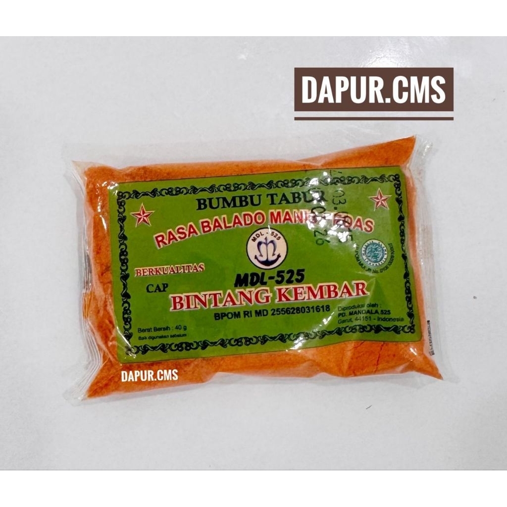 

BUMBU TABUR INSTAN BINTANG KEMBAR BALADO 40GR