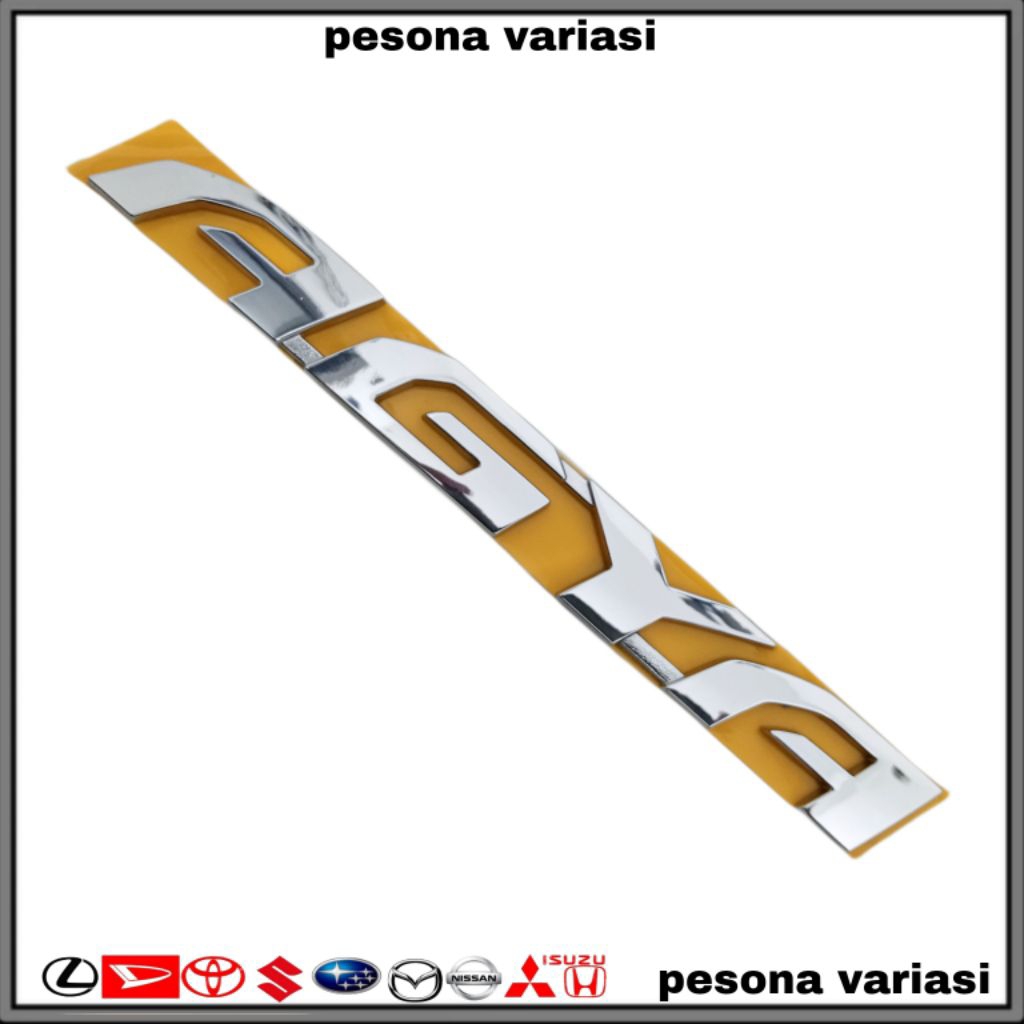 Emblem Tulisan Agya / Emblem Bagasi Toyota Agya Orihinal