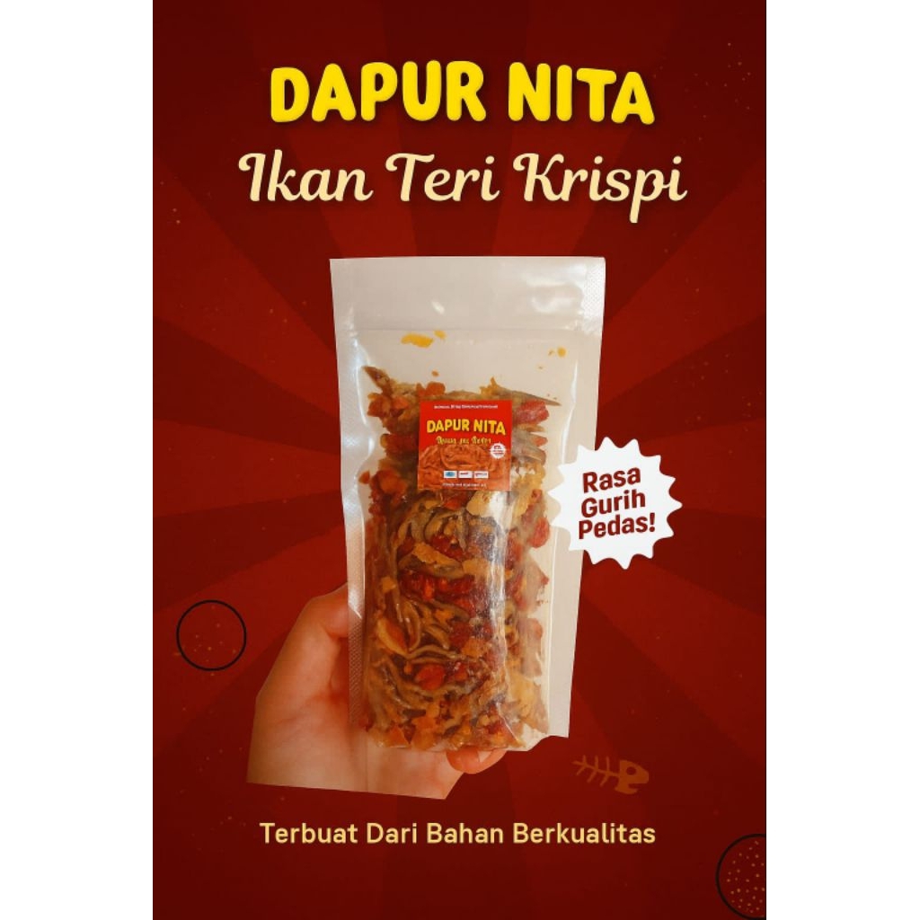 

Teri krispi belah 500 gram