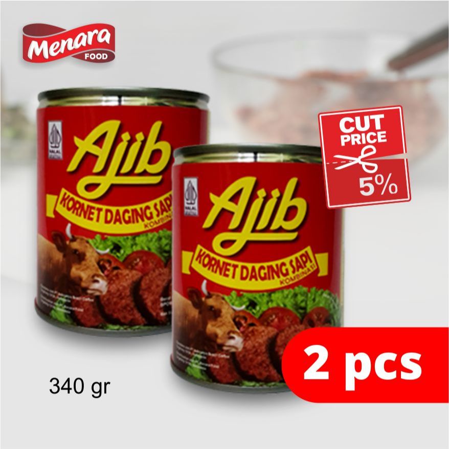 

Kornet Daging Sapi Ajib Original 340gr - Isi 2pcs