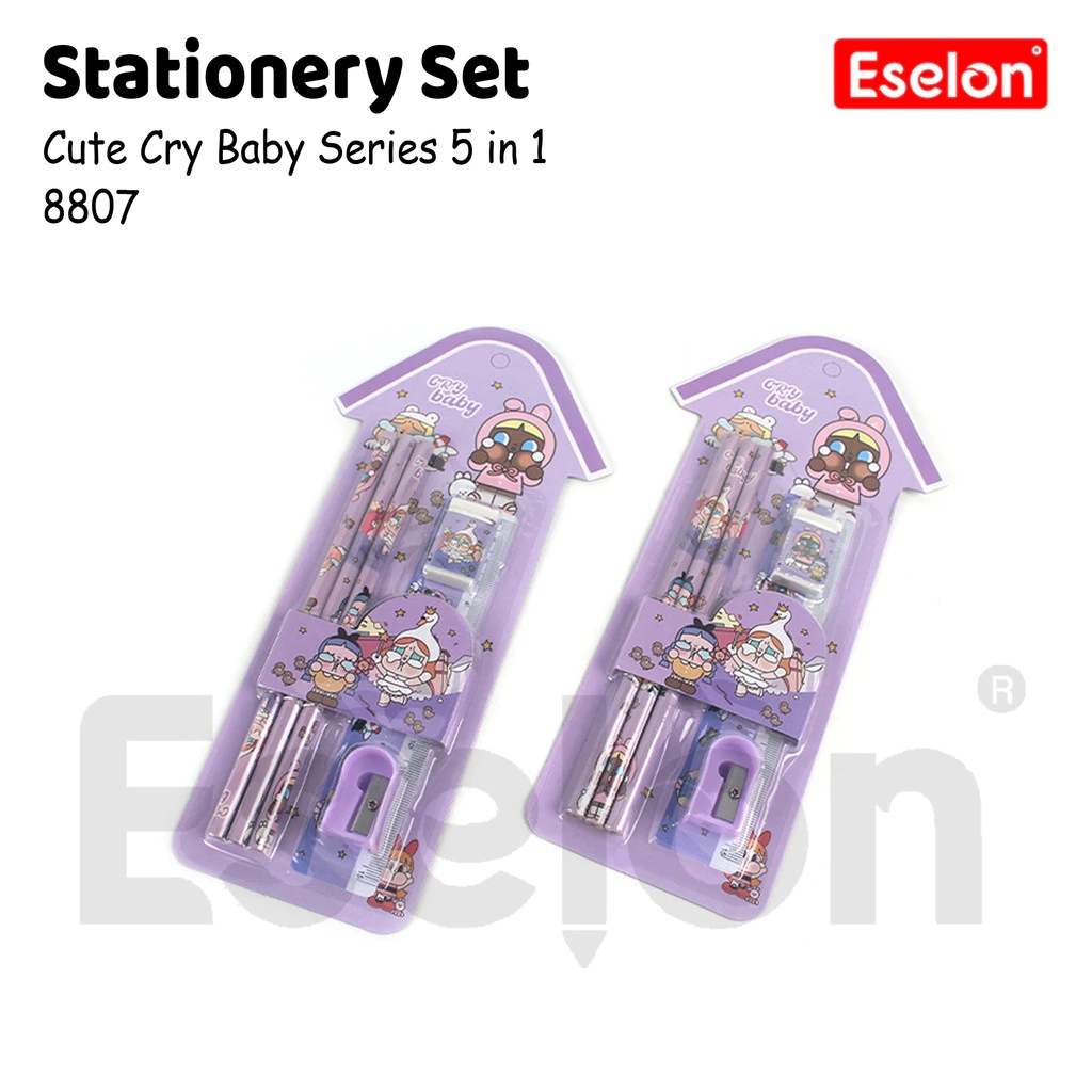 

6in1 Stationery Set 8807 / Paket Alat Tulis Anak Karakter 6in1