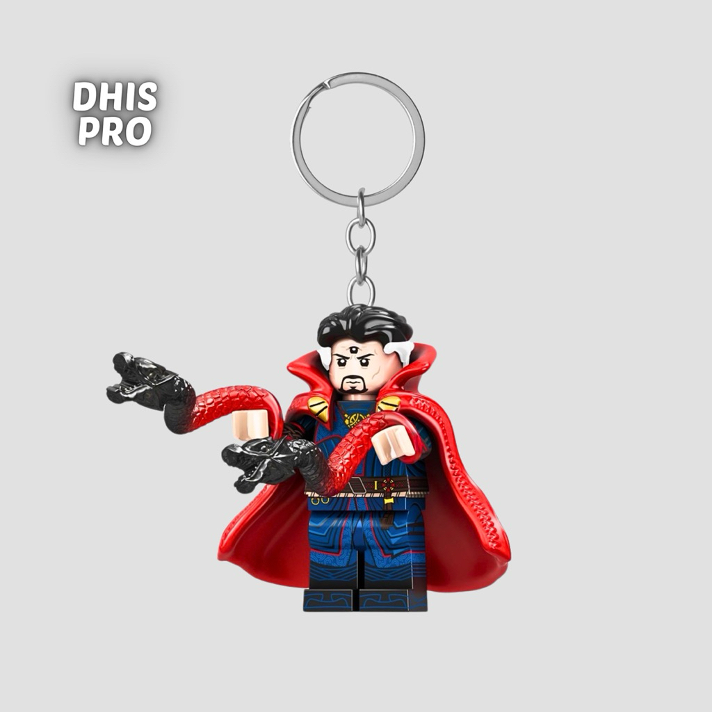 Dhis Project Gantungan Kunci LEGO Minifigure Dr Strange Eye Marvel