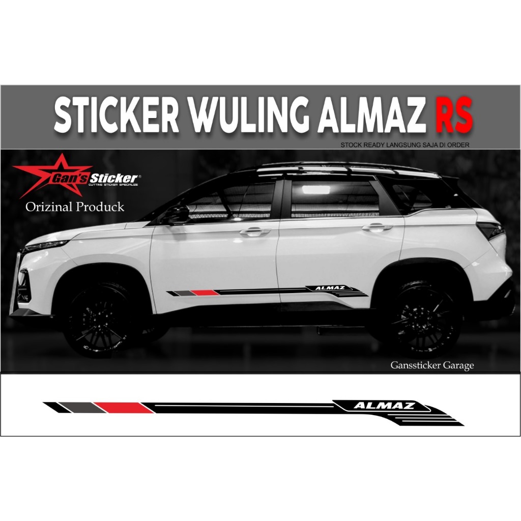 Sticker Wuling Almaz RS Accessories Mobil Wuling Almaz RS
