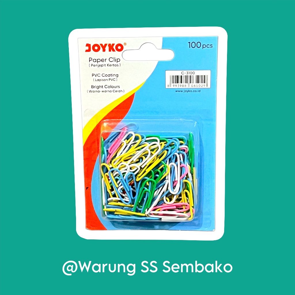 

Joyko Paper Clip Warna-warni 1 pack isi 100 pcs