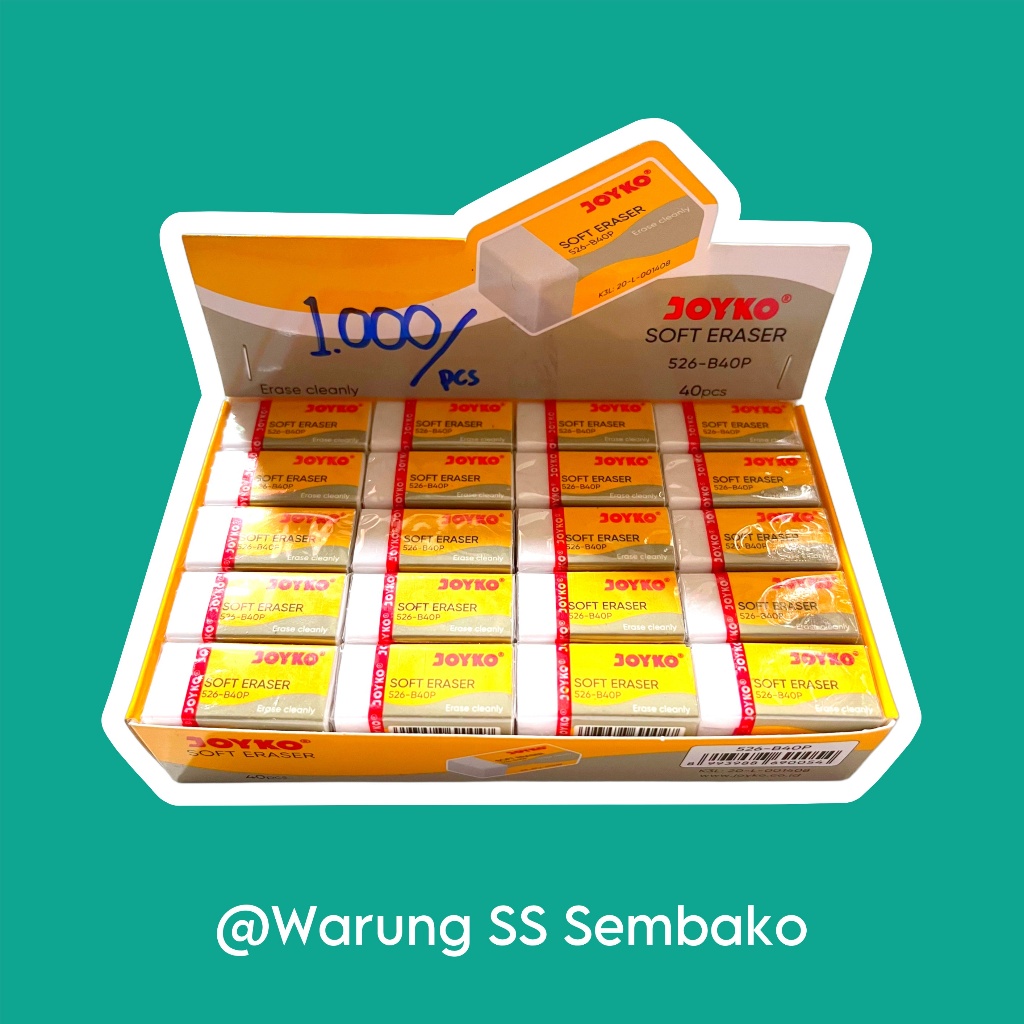 

Joyko Soft Eraser Penghapus Pensil putih 1 pcs