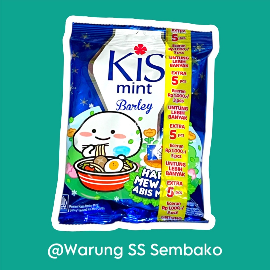 

Mayora Kis Permen Mint Barley warna biru 1 pack