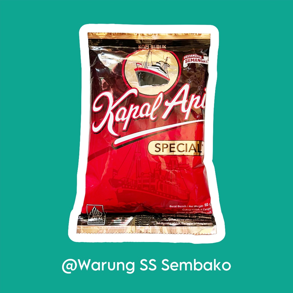 

Kapal Api Kopi Bubuk tanpa gula sachet 60gr