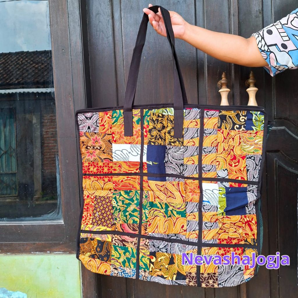Tas Laundry Batik Perca Ukuran Besar - Tas Pakaian Ukuran Besar Souvenir Oleh Oleh Malioboro Jogja
