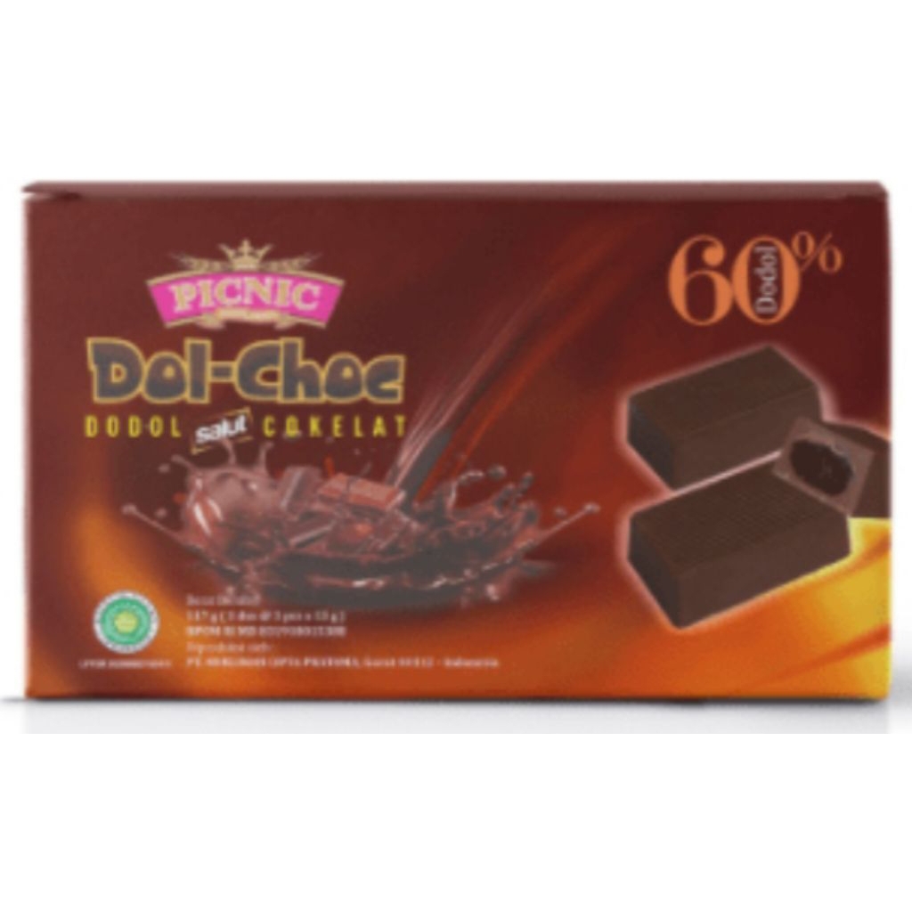 

Dodol coklat (DOLCHOC) kekinian 117g picnic juaranya dodol khas Garut yg enak manis legit fresh