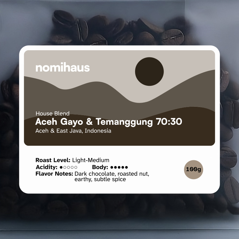 

Arabica & Robusta Coffee Blend 70:30 100 g - Nomihaus