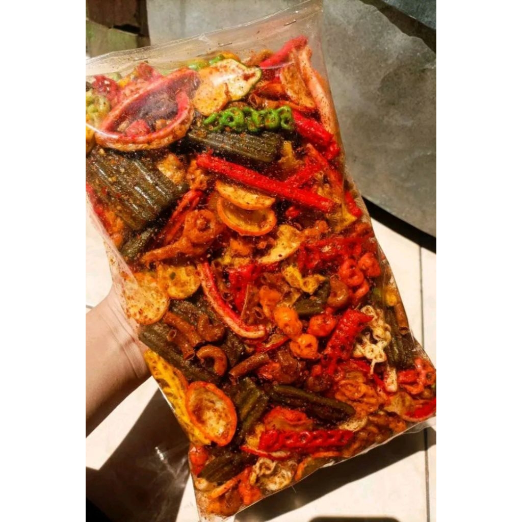 

kerupuk mix campur pedas dan original 250grm