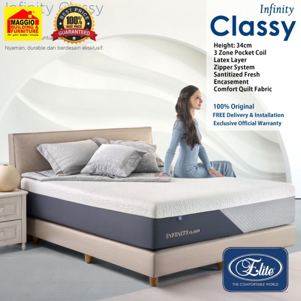 KASUR SPRINGBED ELITE - KASUR SPRING LATEX - CLASSY POCKET - ELITE