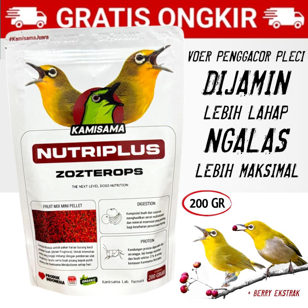 KAMISAMA NUTRIPLUS Voer Pleci Pakan Burung Pleci