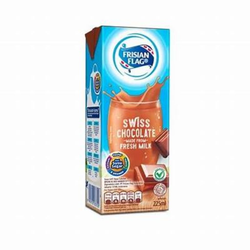 

Frisian Flag Swiss Chocolate Tp Cp 225ml 1dus isi 36pcs