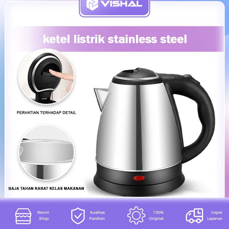 VISHAL Teko Listrik 2L  Teko Elektrik  Pemanas Air Pembuat Kopi Teh VS181