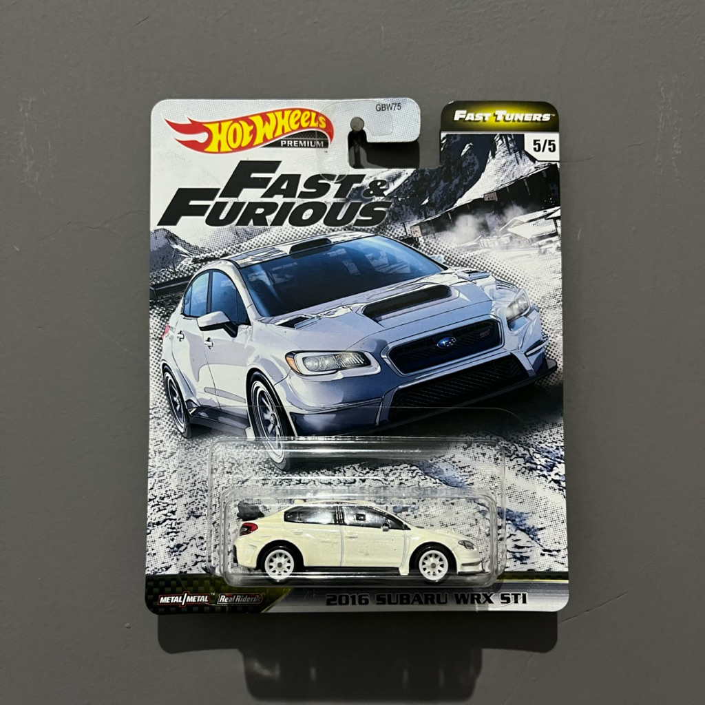 Hot Wheels Premium 2016 Subaru WRX STI Fast Furious Putih