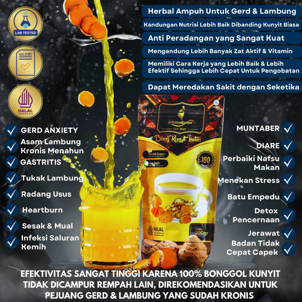 

BIANG KUNYIT BUBUK 10x Lebih Ampuh dari Kunyit Biasa untuk GERD Anxiety, Pencernaan & Lambung Kronis