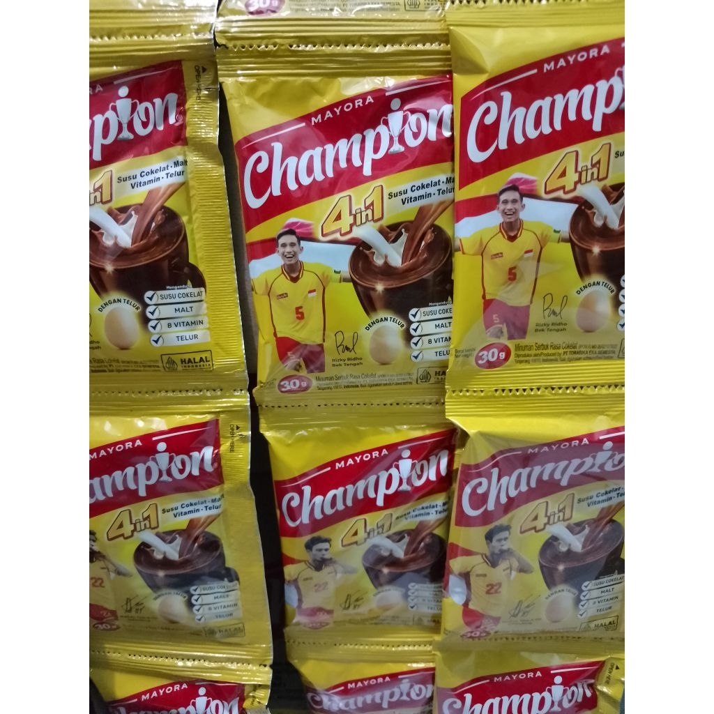 

susu coklat champion 4 in 1 rentengan