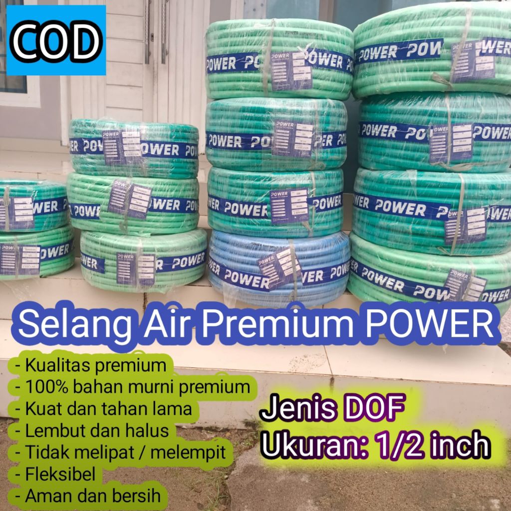 Selang Premium POWER  DOF 1/2 inch Panjang 50 Meter
