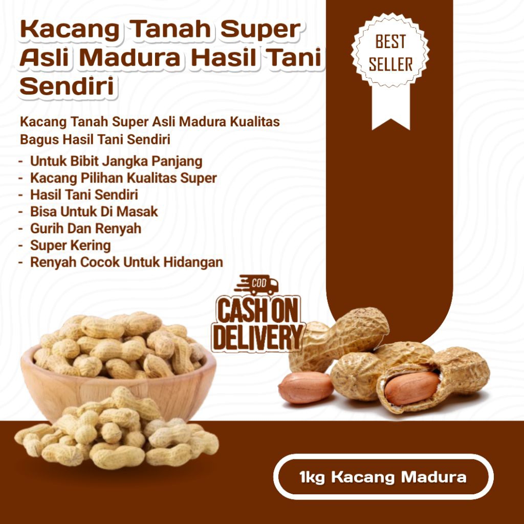 

KACANG TANAH SUPER ASLI MADURA KERING 1KG