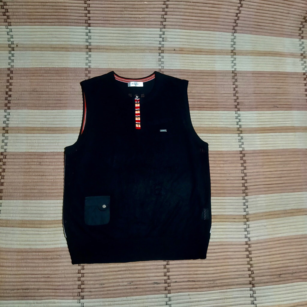 Baju Golf Wa'nita Rompi Rajut WOLSEY Sleeveless Black second Preloved