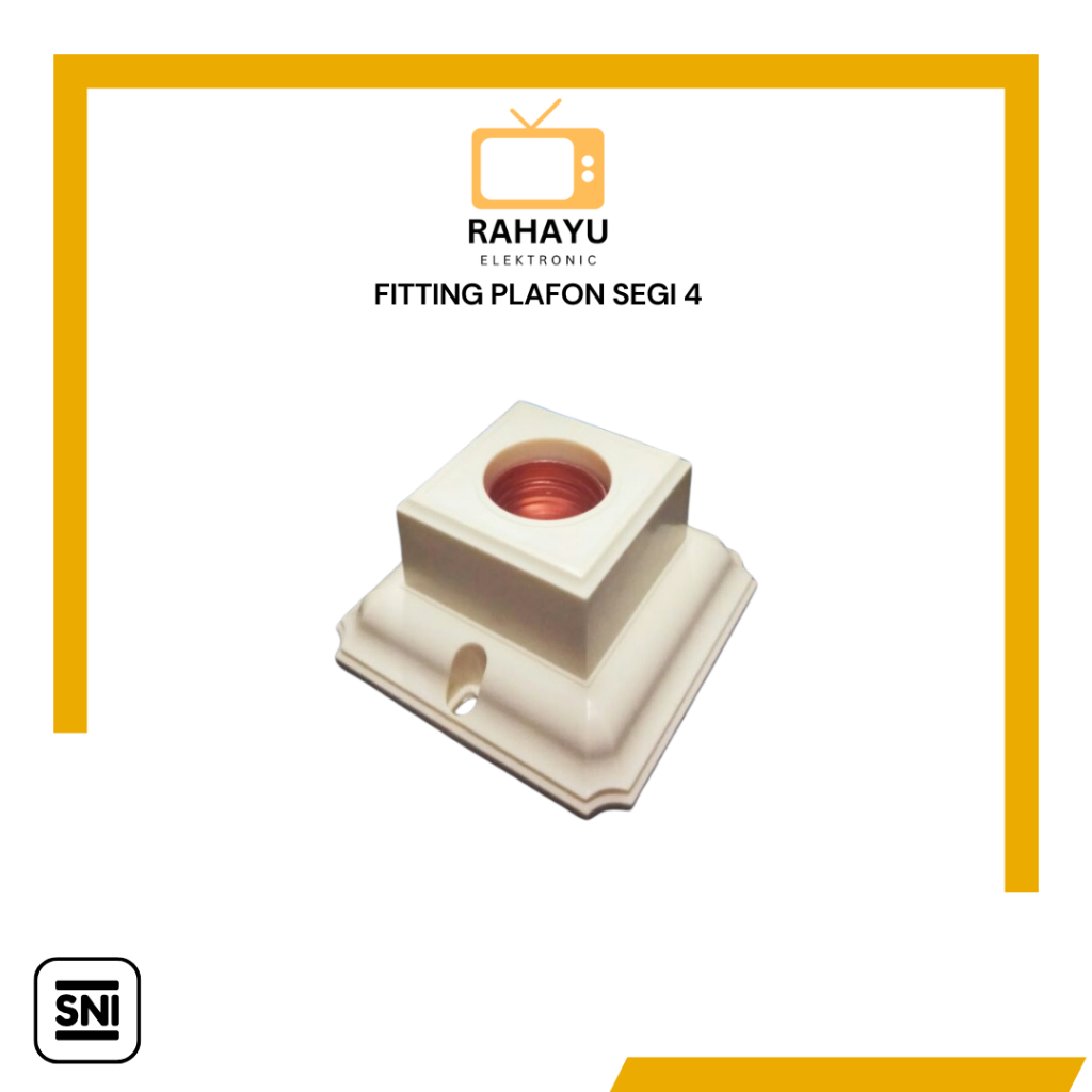 Fitting Plafon Segi 4 Warna Cream Bright G