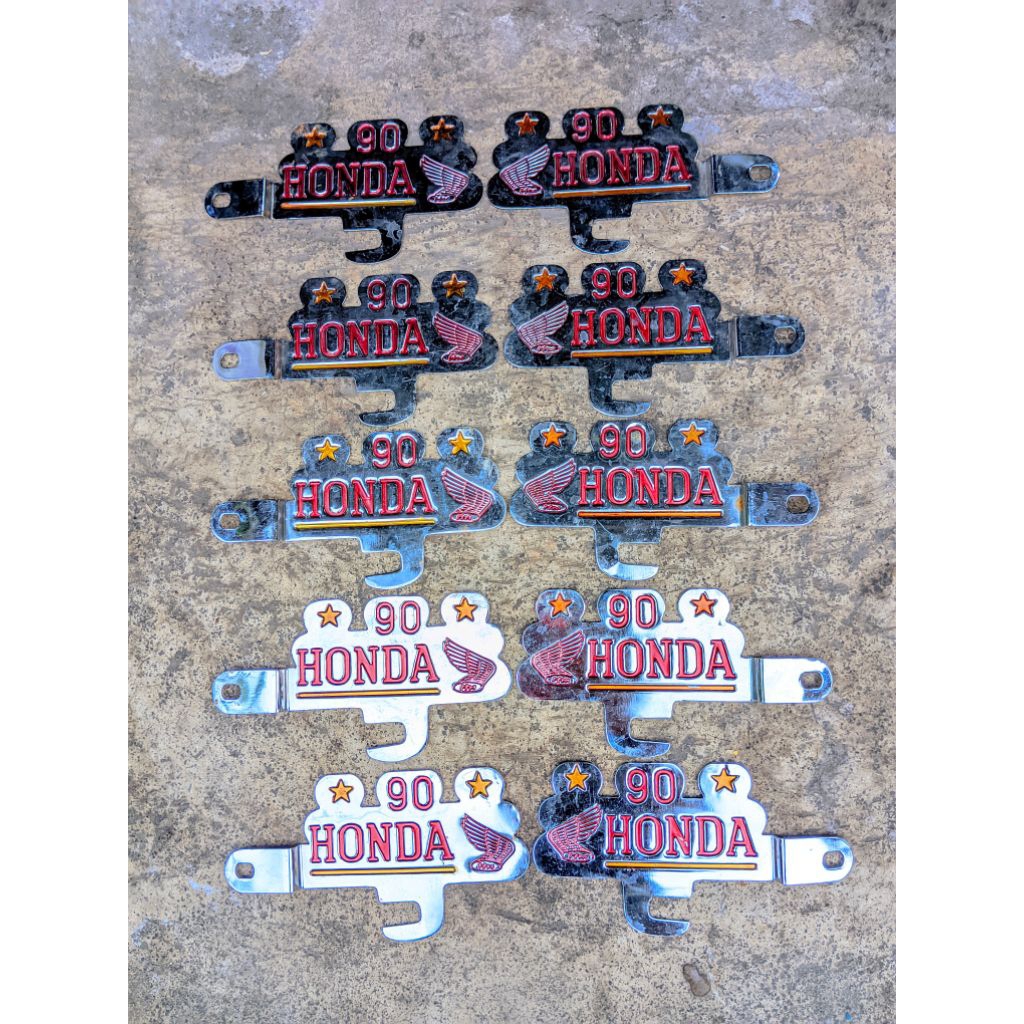 variasi footstep/plat logo postep Honda s90, s90z, s110 benly