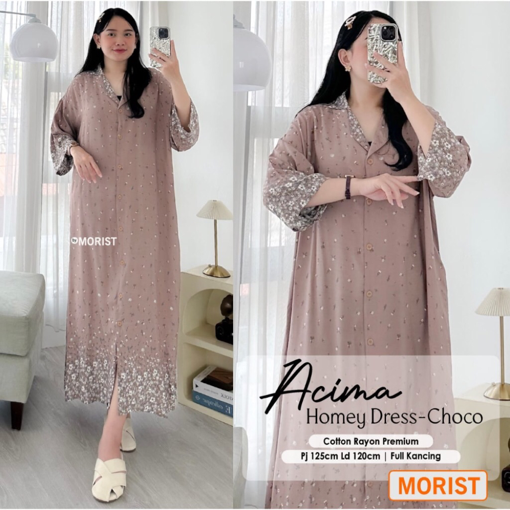 Daster / Home Dress Cantik Adem Original Label Morist Bahan Rayon Premium