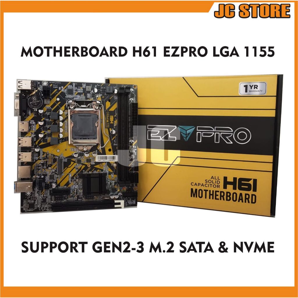 Motherboard H61 EZPRO lga 1155 support nvme