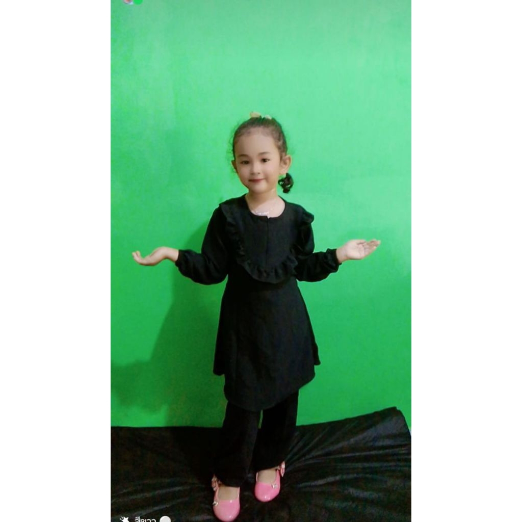 Shakila setcel Anak Umur 1-6 Tahun Bahan Crinkle Air Flow - Setelan Anak Terbaru