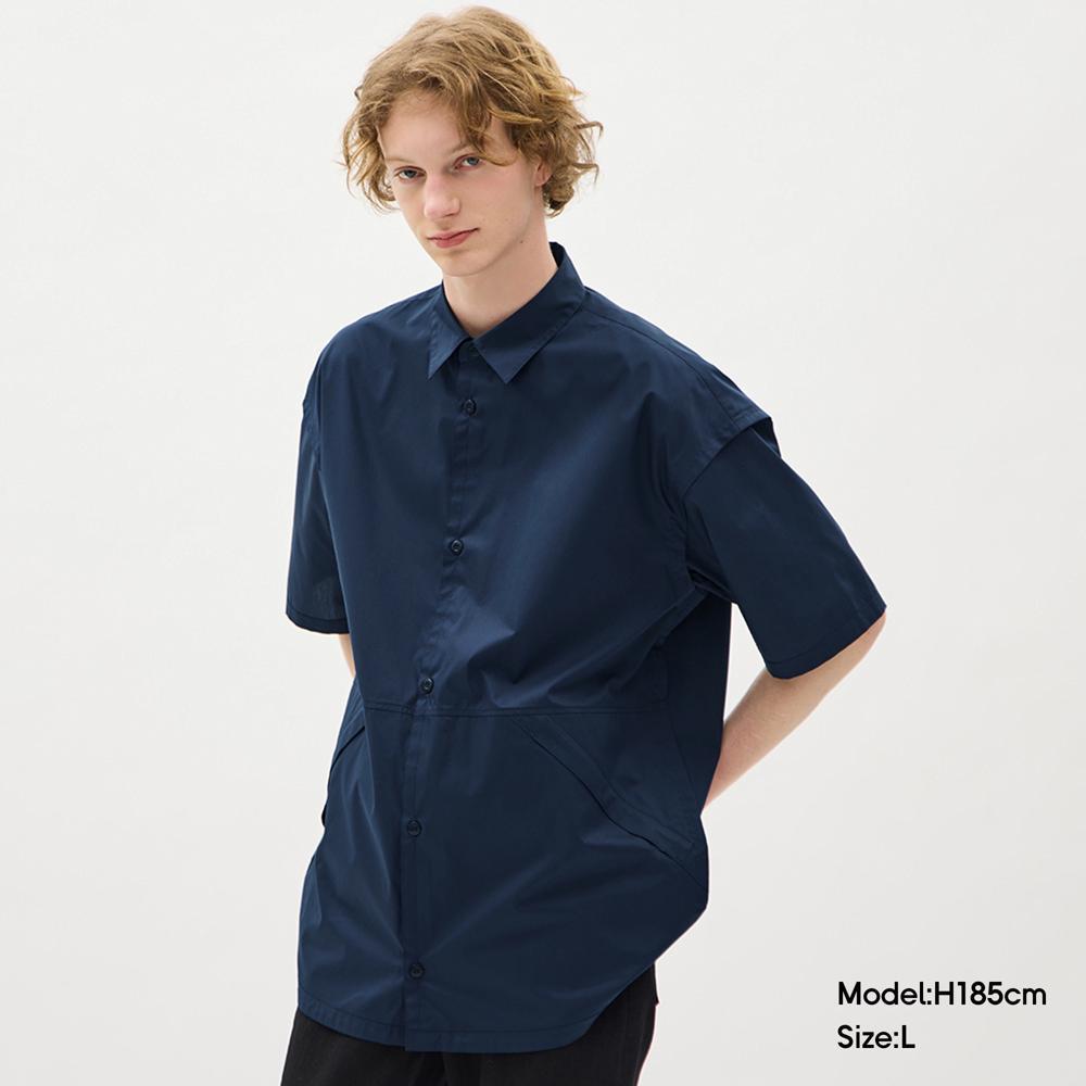 KEMEJA GU X UNDERCOVER NAVY