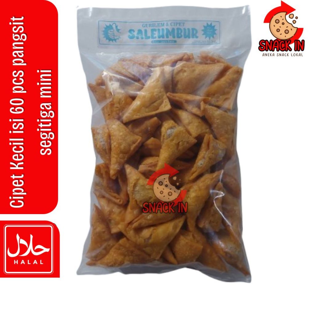 

Cipet Kecil isi 60 pcs pangsit segitiga toping tambahan seblak baso aci boci