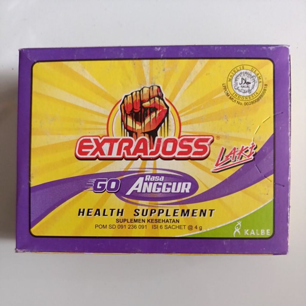 

extrajoss rasa anggur 1box isi 6sachet@4gr
