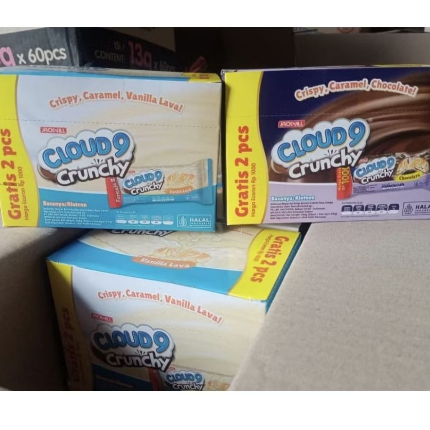 

CLOUD 9 COKLAT BAR CRUNCY ( ISI 24 + 2 ) CLOUD 9 PROMO!!!