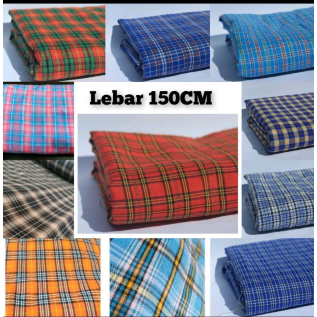 1-5 Meter Kain Kotak Seragaman Seragam TK dll #kain cele kotak kotak #kain seragaman warna warni #ka