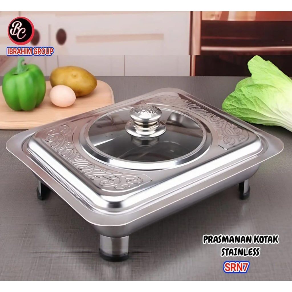 Prasmanan Kotak Stainless steel Satuan / Panci Fast Food Prasmanan Kotak BMW / Alat Catering