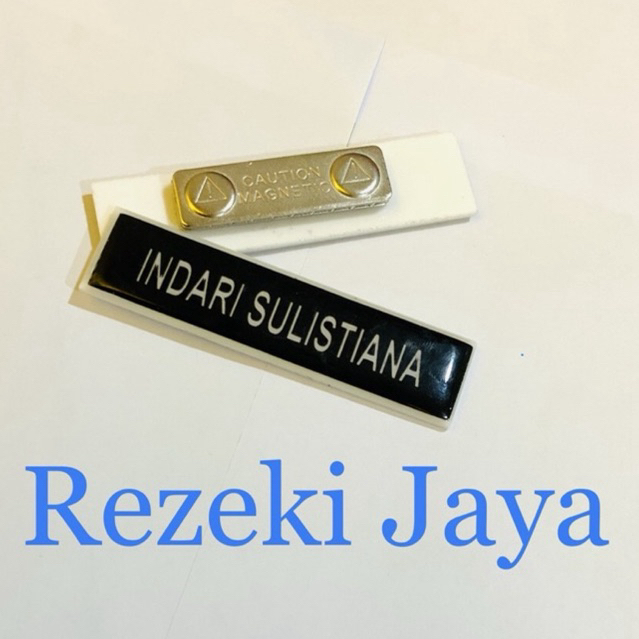 

Name Tag / Papan Nama Dada Magnet Resin 8cm x 2cm Tebal 2mm Satuan PREMIUM