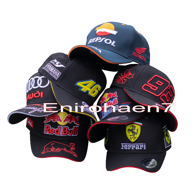 Topi Baseball Topi Racing Ducati Topi pria wanita hitam RACING FOX,ALPINESTARS