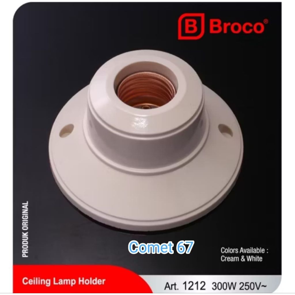 Fitting BROCO / Fitting Bulat BROCO / Rumah Lampu BROCO / Fitting Bulat Plafon BROCO