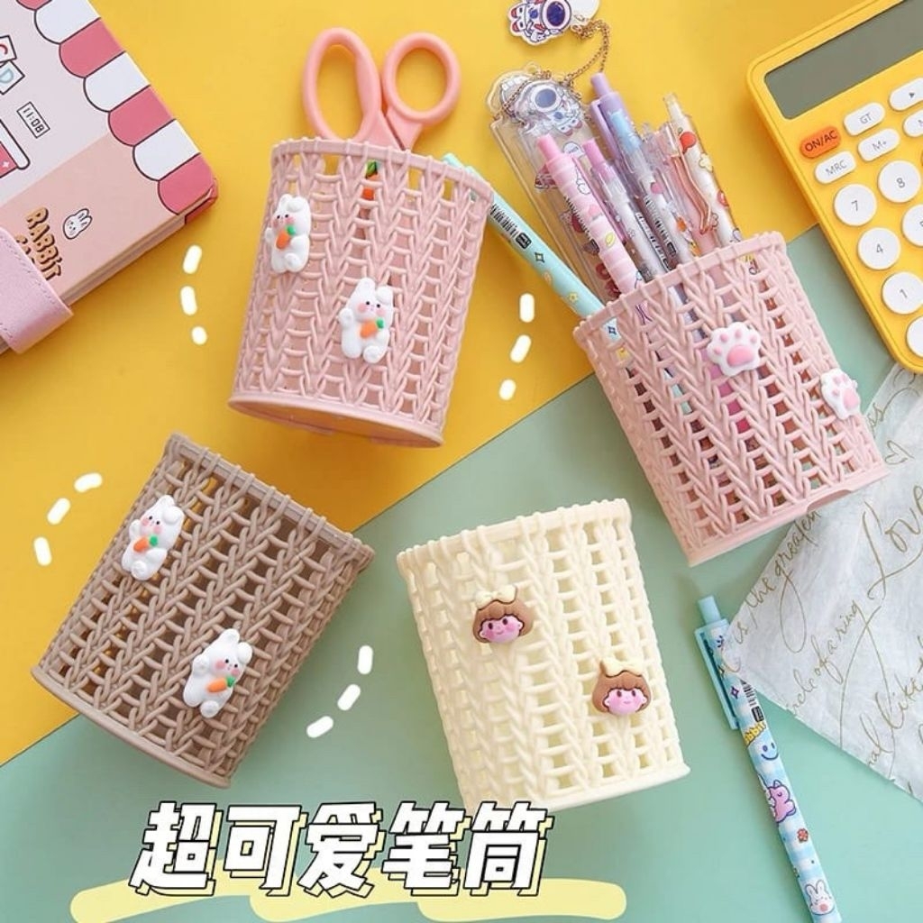 

Kotak pensil meja keranjang / tempat pensil bulpoin lucu multifingsi / tempat keranjang pensil pulpen / souvenir